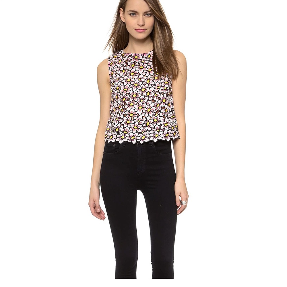RED Valentino Cutout Daisy Shell Top 40 NWT